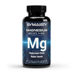 Magnesium 200 mg supplement bottle with Bisglycinate, Citrate, Malate, and Taurate forms