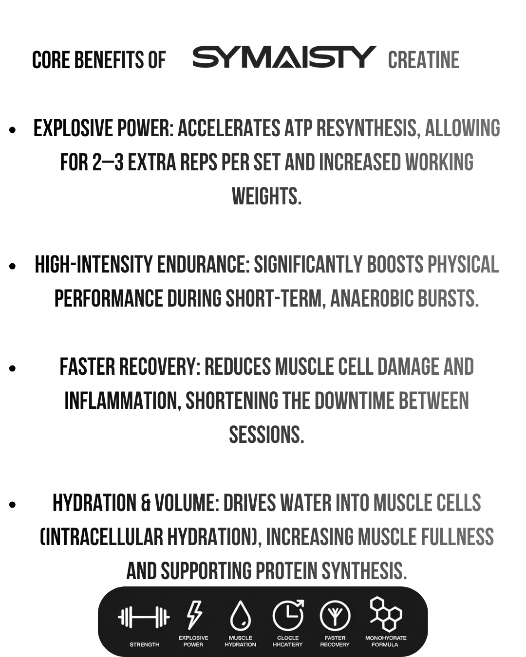 Creatine Monohydrate - 180 vegan tablets