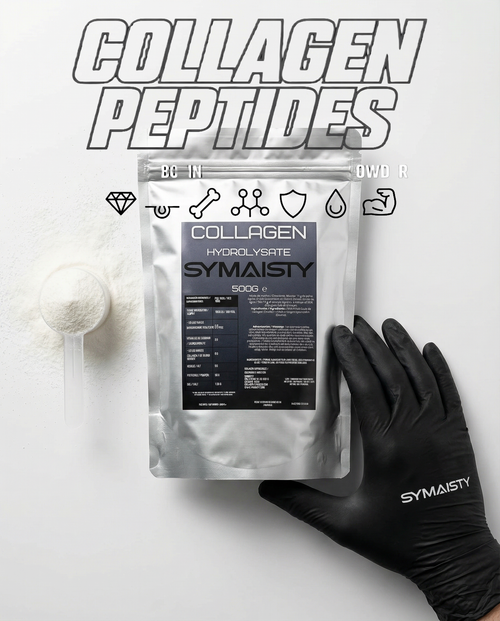 Symaisty Collagen Hydrolysate 500g - 100% Pure Bovine Peptides made in Germany.