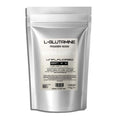 L-glutamine powder 500g unflavored amino acid supplement in silver pouch