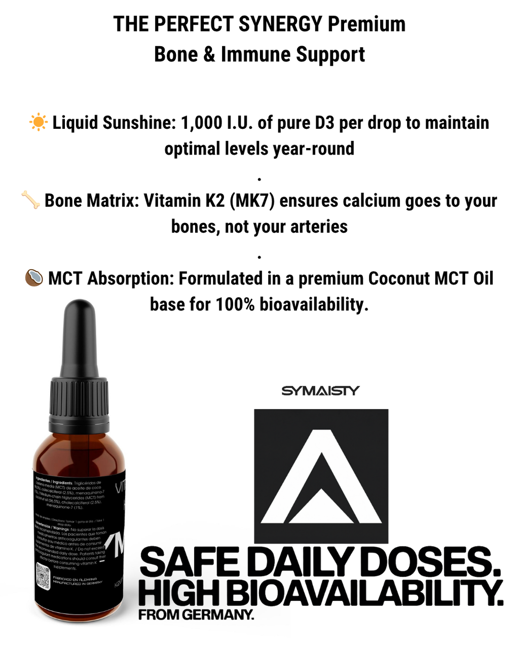 Vitamin D3 + K2 Drops
