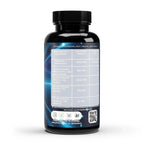Magnesium supplement bottle with nutritional label in Spanish and English on white background